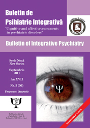 Buletin de psihiatrie integrativa. Bulletin of Integrative Psychiatry. Cognitive and affective assessments in psychiatric disorders, septembrie 2011, nr. 3(50), an XVII