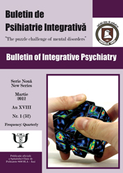 Buletin de psihiatrie integrativa. Bulletin of Integrative Psychiatry. The puzzle challenge of mental disorders, martie 2012, nr. 1(52), an XVIII