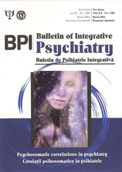 Buletin de Psihiatrie Integrativă. Bulletin of Integrative Psychiatry an XX, nr. 1 (60), martie 2014, frecventa: trimestriala