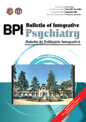 Buletin de Psihiatrie Integrativă. Bulletin of Integrative Psychiatry an XXI, nr. 3 (66), septembrie 2015, frecventa: trimestriala