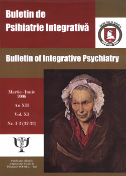 Buletin de psihiatrie integrativa Nr. 1-2, Martie-Iunie 2006