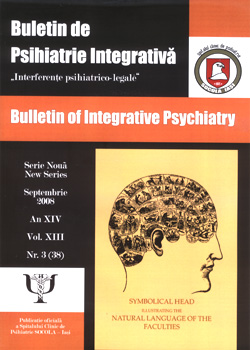 Buletin de psihiatrie integrativa "Interferente psihiatrico-legale" Nr. 3, Septembrie 2008